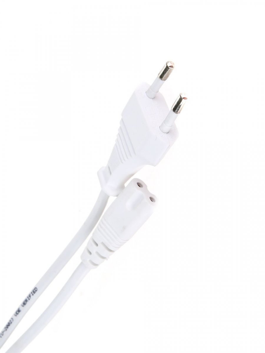 Кабель для аудио-видео техники IEC-320-C7--розетка 220V, 2-pin, 1.8 м ,белый
