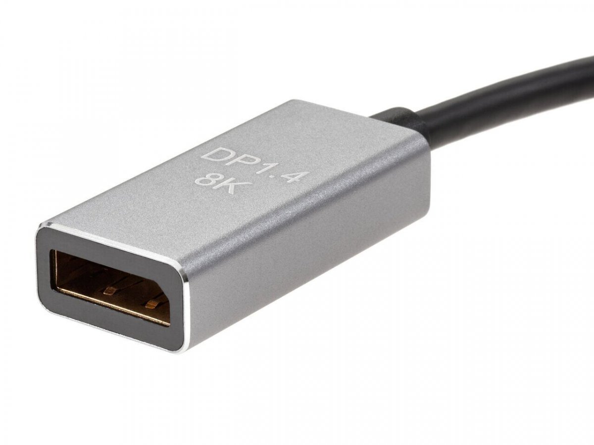 Адаптер USB Type-Cm---->DP(f) 1.4v, 8K@ 60Hz, Alum  Shell,VCOM <CU480M>