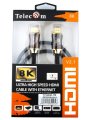 Кабель HDMI 19M/M,ver. 2.1, 8K@60 Hz 1m метал разъемы, нейлоновая оплетка Telecom <TCG300-1M>