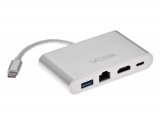 Кабель-адаптер USB3.1 Type-Cm to HDMI+USB3.0+RJ45+PD charging  VCOM <CU455>