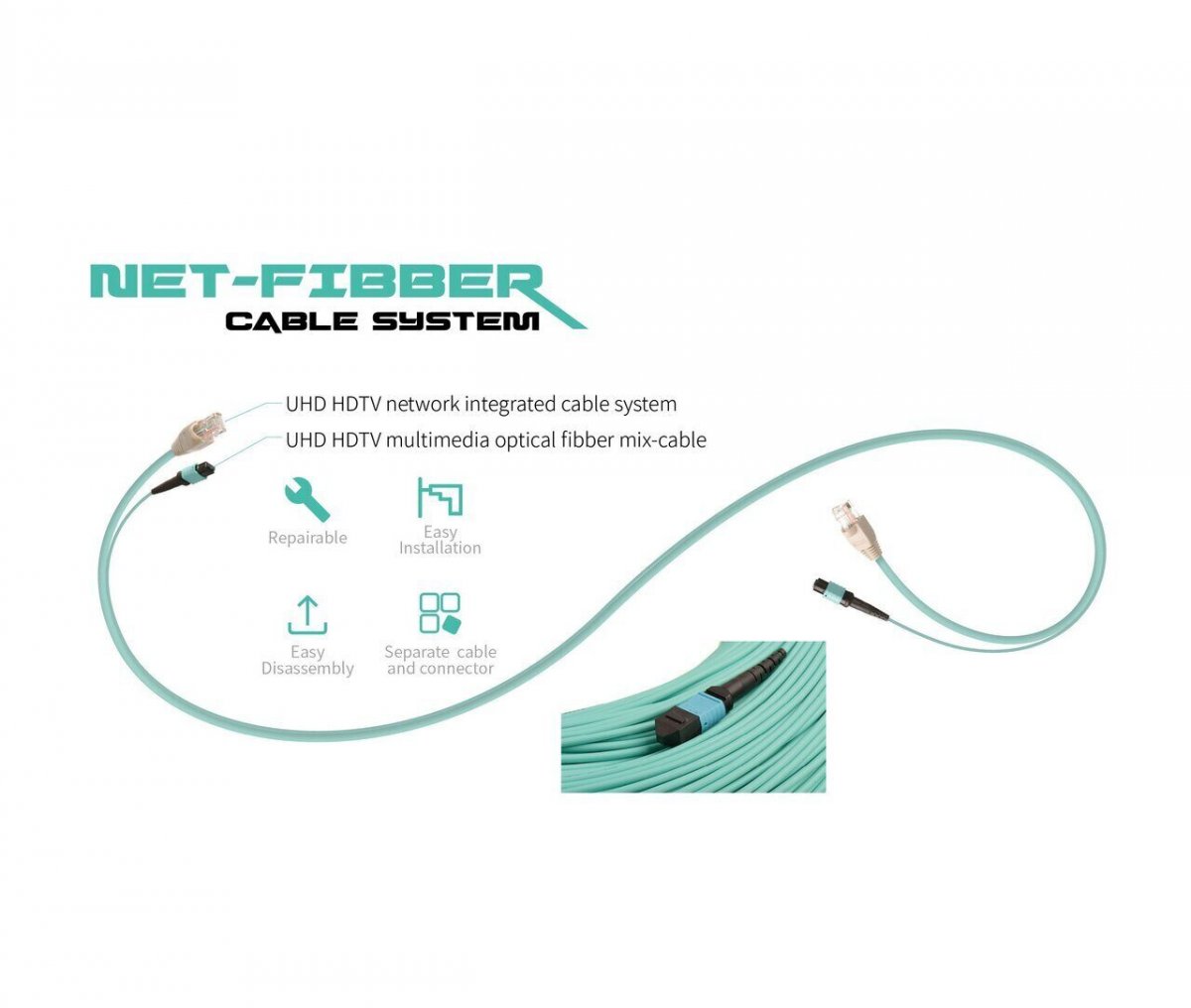 Сетевая Оптическая кабельная система HDMI2.0V VCOM 30M <D3745-30.0>