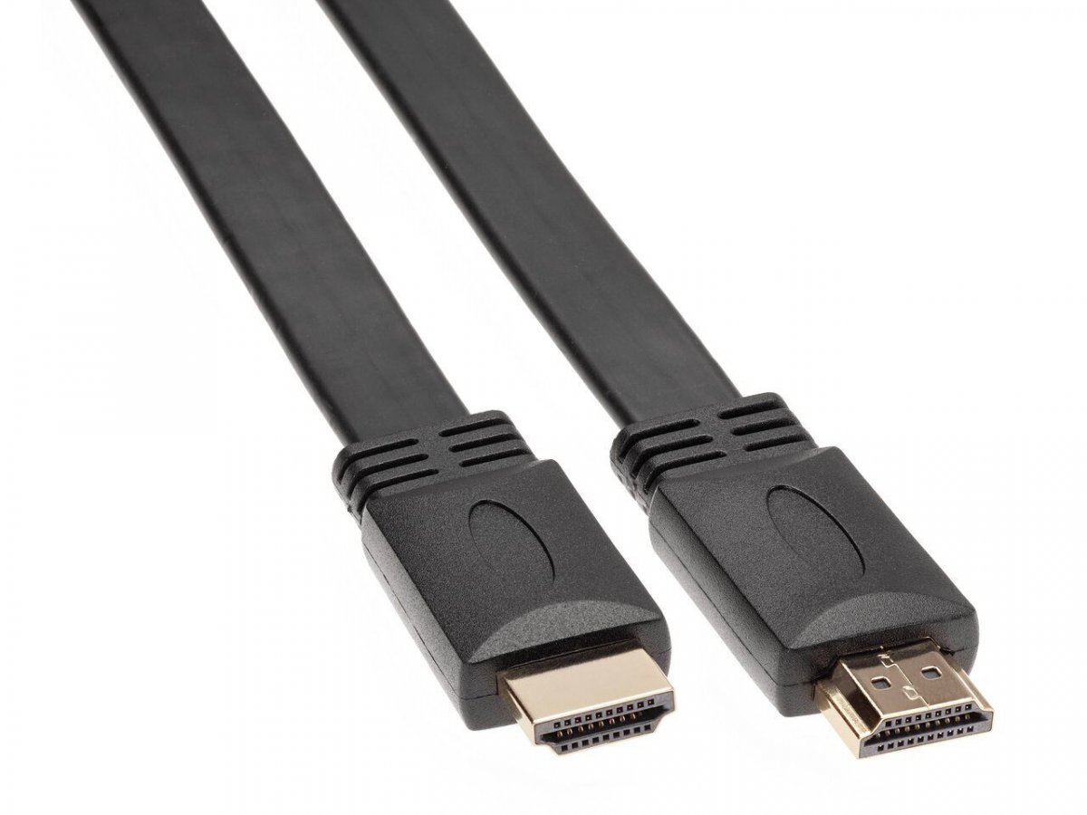 Кабель HDMI 19M/M ,плоский,ver. 2.0, 4K@60 Hz 1m VCOM <CG522F-1M>