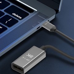 Адаптер USB Type-Cm---->DP(f) 1.4v, 8K@ 60Hz, Alum  Shell,VCOM 