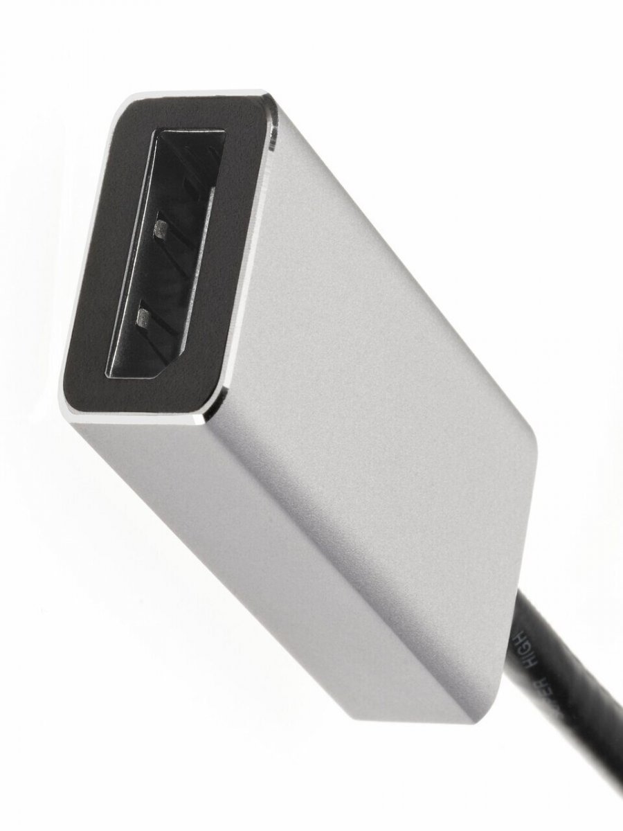 Aдаптер USB 3.1 Type-Cm --> DP(f) 4K@60Hz, Alum Shell, iOpen (Aopen/Qust) <ACU422MB>