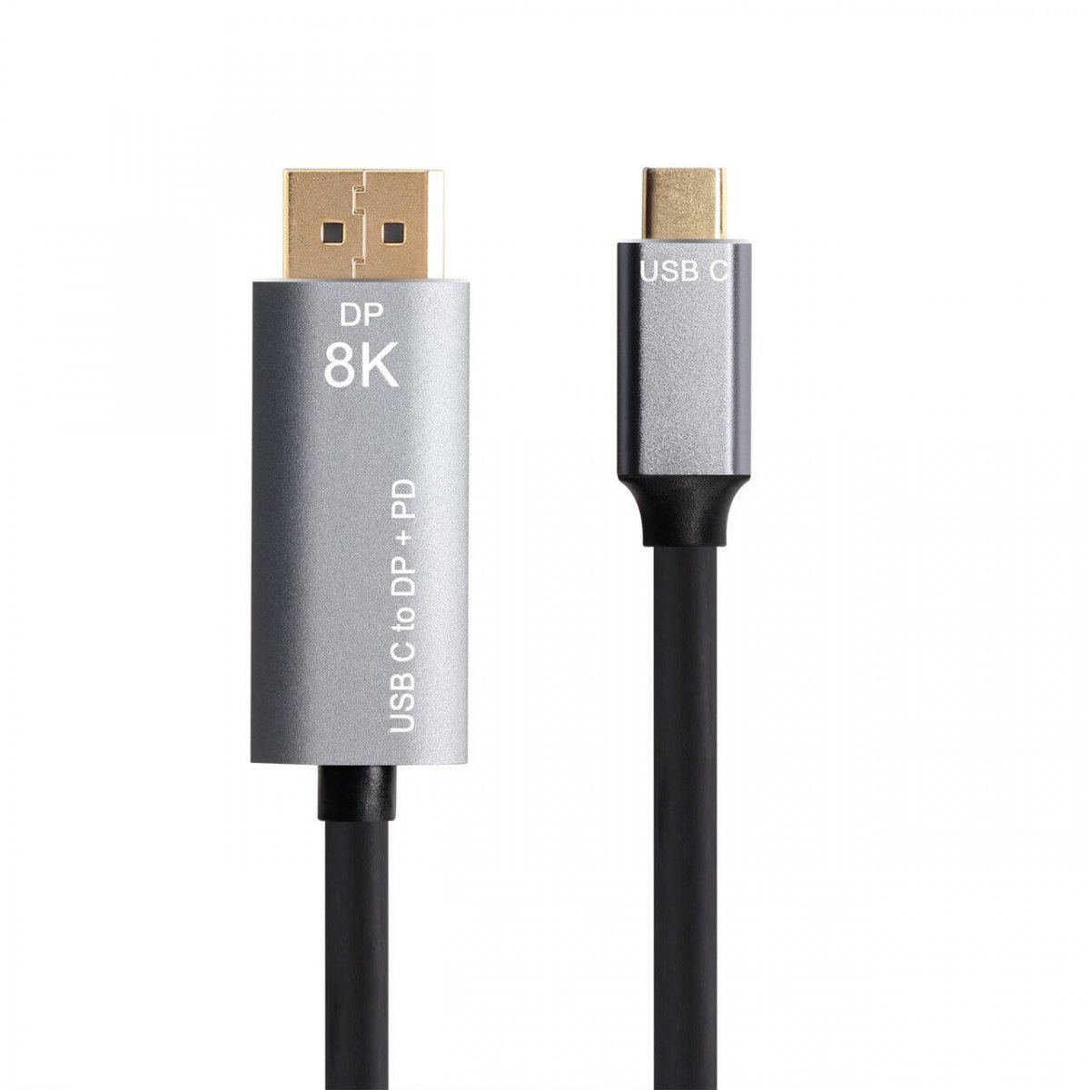 Кабель-адаптер USB Type-Cm --> DP1.4v (m) 8K@60Hz, PD 100W,1.8m , Alum Shell,VCOM <CU480MCPD-1.8M>