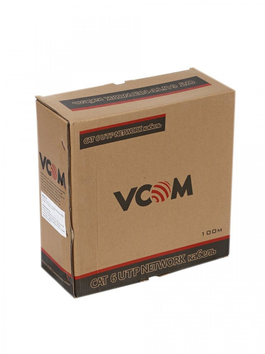 Кабель VCOM UTP 4 пары кат.6 (бухта 100м)