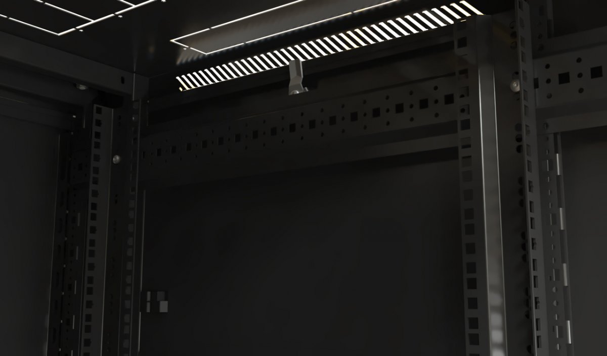 Шкаф напольный 19", 42U Hyperline TTB-4268-AS-RAL9004