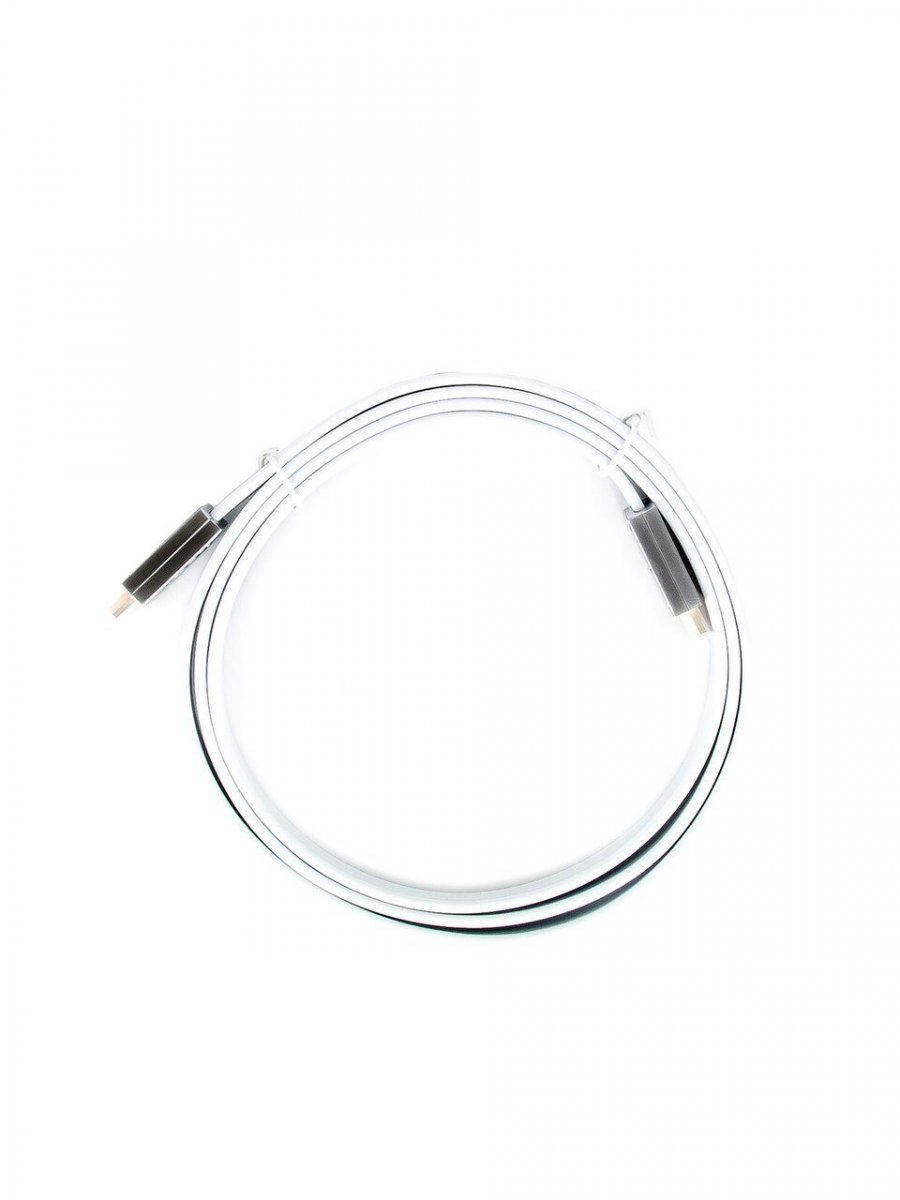 Кабель HDMI 19M/M ver 2.0, 1.8M, iOpen (Aopen/Qust) <ACG568F-S-1.8M> серебряно-белый Flat
