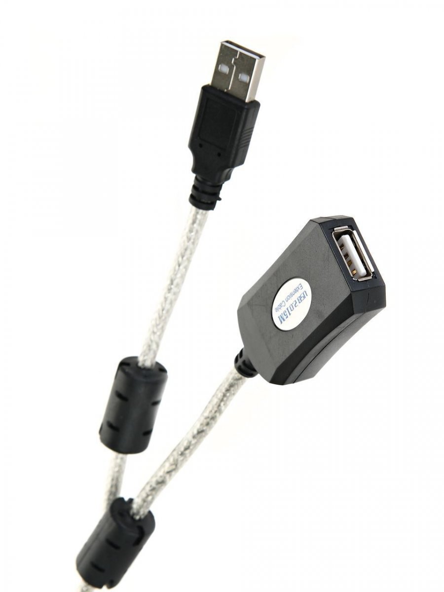 Кабель-адаптер USB2.0-repeater, удлинительный активный <Am-->Af> 15м iOpen (Aopen/Qust) <ACU823-15M>