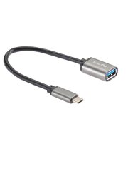 Кабель-адаптер  Type-Cm --> USB 3.0 Af , OTG, 1,5A , 5,0Gbps , Alum grey 0,2m Telecom (TC409M)