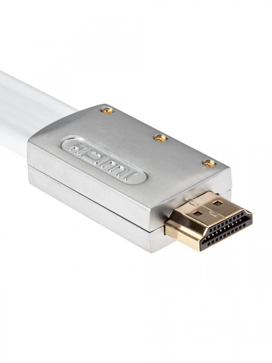 Кабель HDMI 19M/M ver 2.0, 1M, iOpen (Aopen/Qust) <ACG568F-S-1M> серебряно-белый Flat
