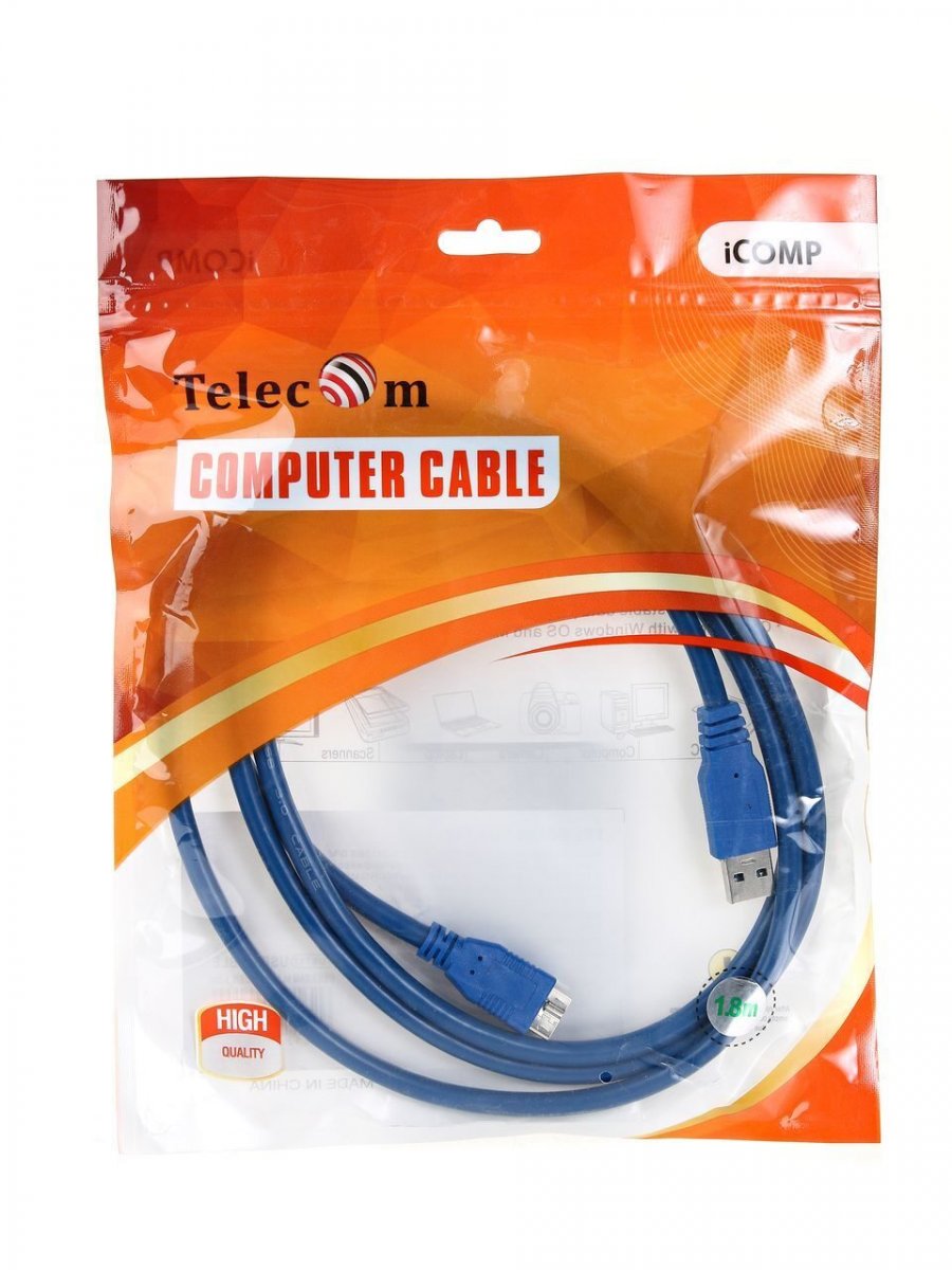 Кабель соединительный Telecom USB3.0 Am to MicroBm 1.8m (TUS717-1.8M)