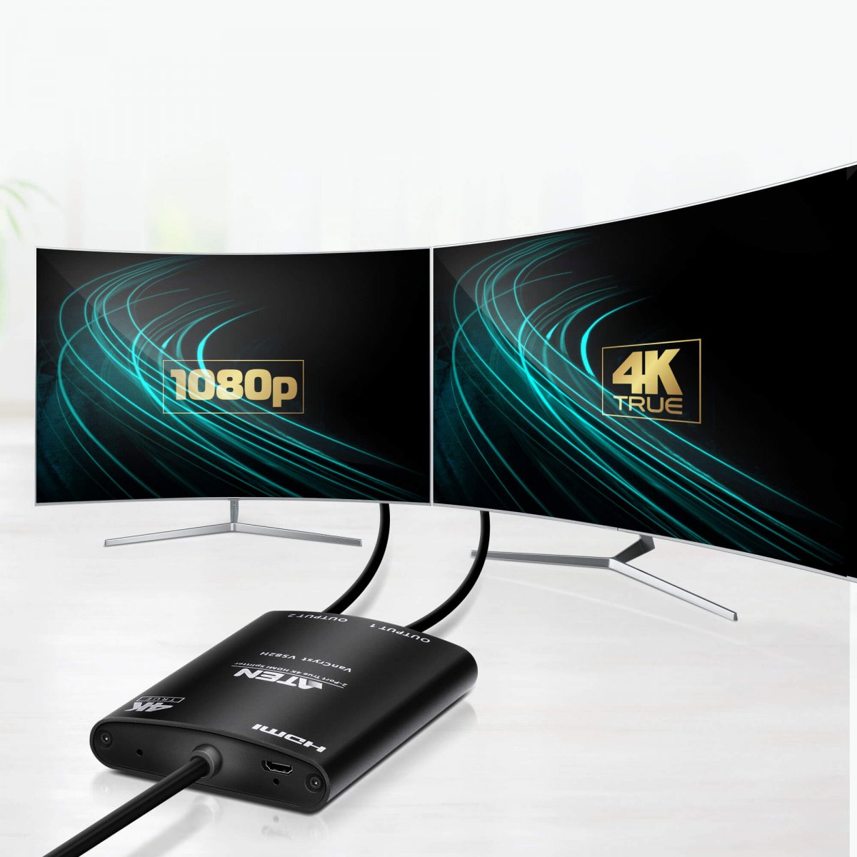 2-портовый True 4K HDMI разветвитель с масштабированием Aten VS82H
