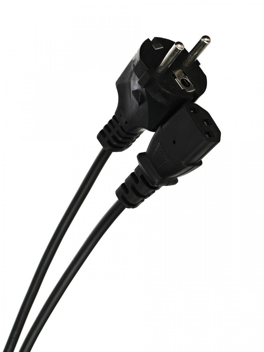 Кабель компьютер - розетка 220V (EURO) 3м, 3G 0,5mm медь, Telecom