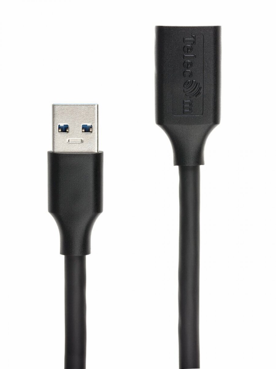 Кабель удлинительный USB3.0 Am-Af 0.5m Telecom черный (TUS708-0.5M)