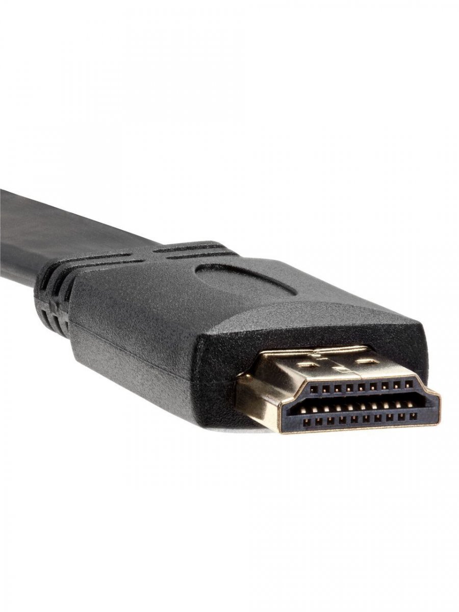 Кабель HDMI 19M/M ,плоский,ver. 2.0, 4K@60 Hz 1m VCOM <CG522F-1M>
