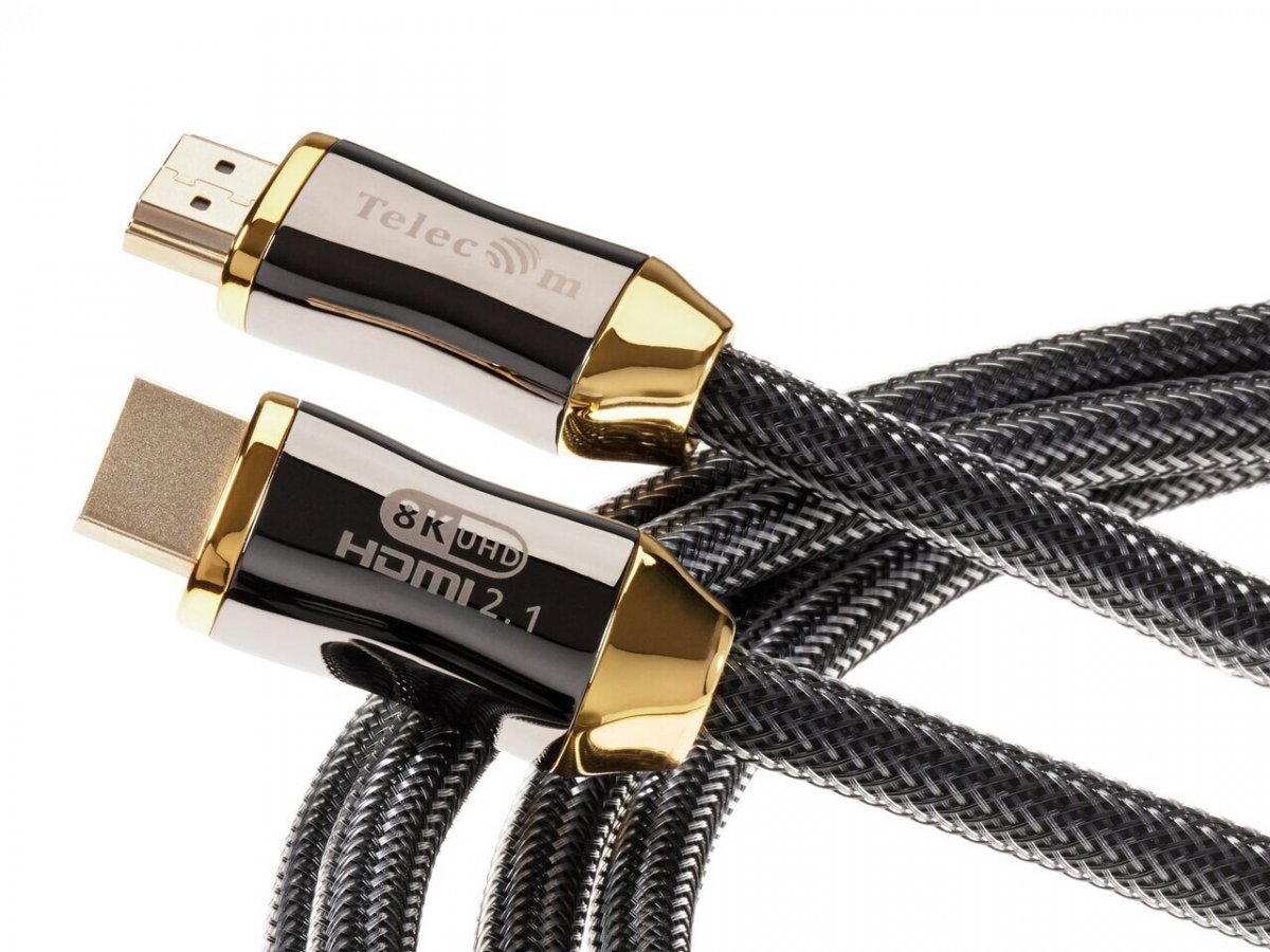 Кабель HDMI 19M/M,ver. 2.1, 8K@60 Hz 3m метал разъемы, нейлоновая оплетка Telecom <TCG300-3M>