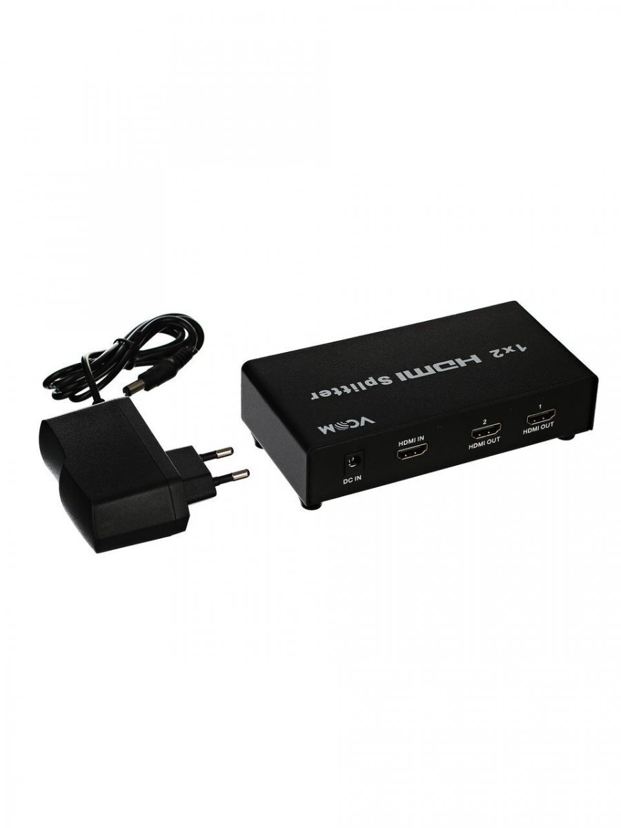 Разветвитель VCOM HDMI Spliitter 1 to 2 3D Full-HD 1.4v, каскадируемый