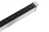 Вертикальный блок розеток Rem-16 с авт. 16А, 10 Schuko, 10 IEC 60320 C19, 16A, алюм.,33-48U,колодка