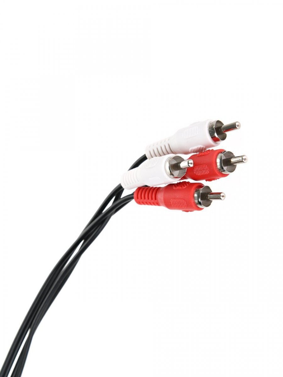 Кабель соединительный 2xRCA (M) - 2xRCA (M) черный 3m, Telecom