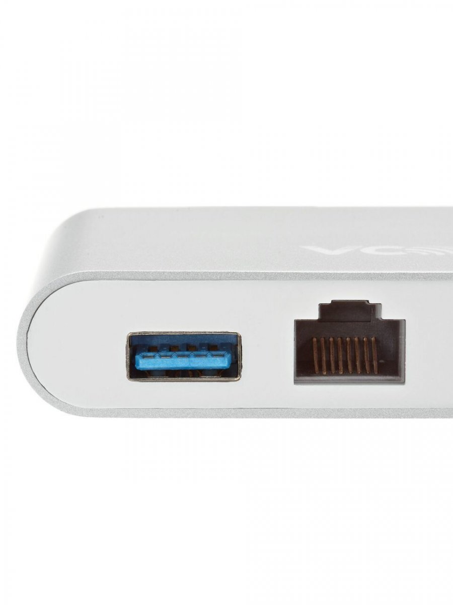 Кабель-адаптер USB3.1 Type-Cm to HDMI+USB3.0+RJ45+PD charging  VCOM <CU455>