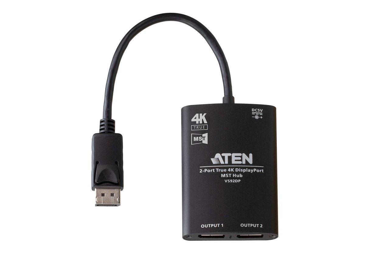 2-портовый True 4K DisplayPort MST-хаб Aten VS92DP