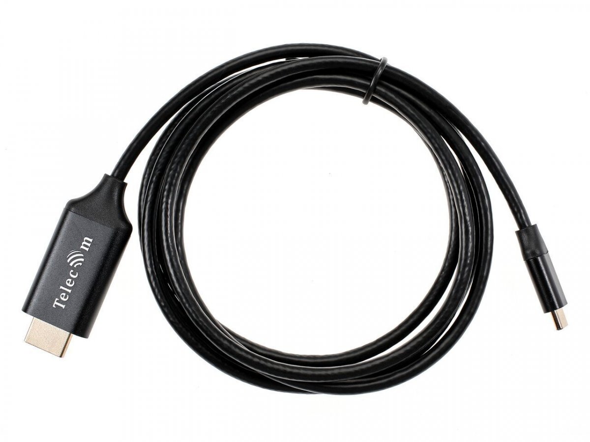Кабель-адаптер USB3.1 Type-Cm to HDMI A(m) 4K@60Hz, 1.8m, Telecom <TCC008-1.8M>