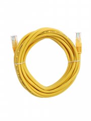 Патчкорд литой iOpen (Aopen/Qust) UTP кат.5е 5м желтый 