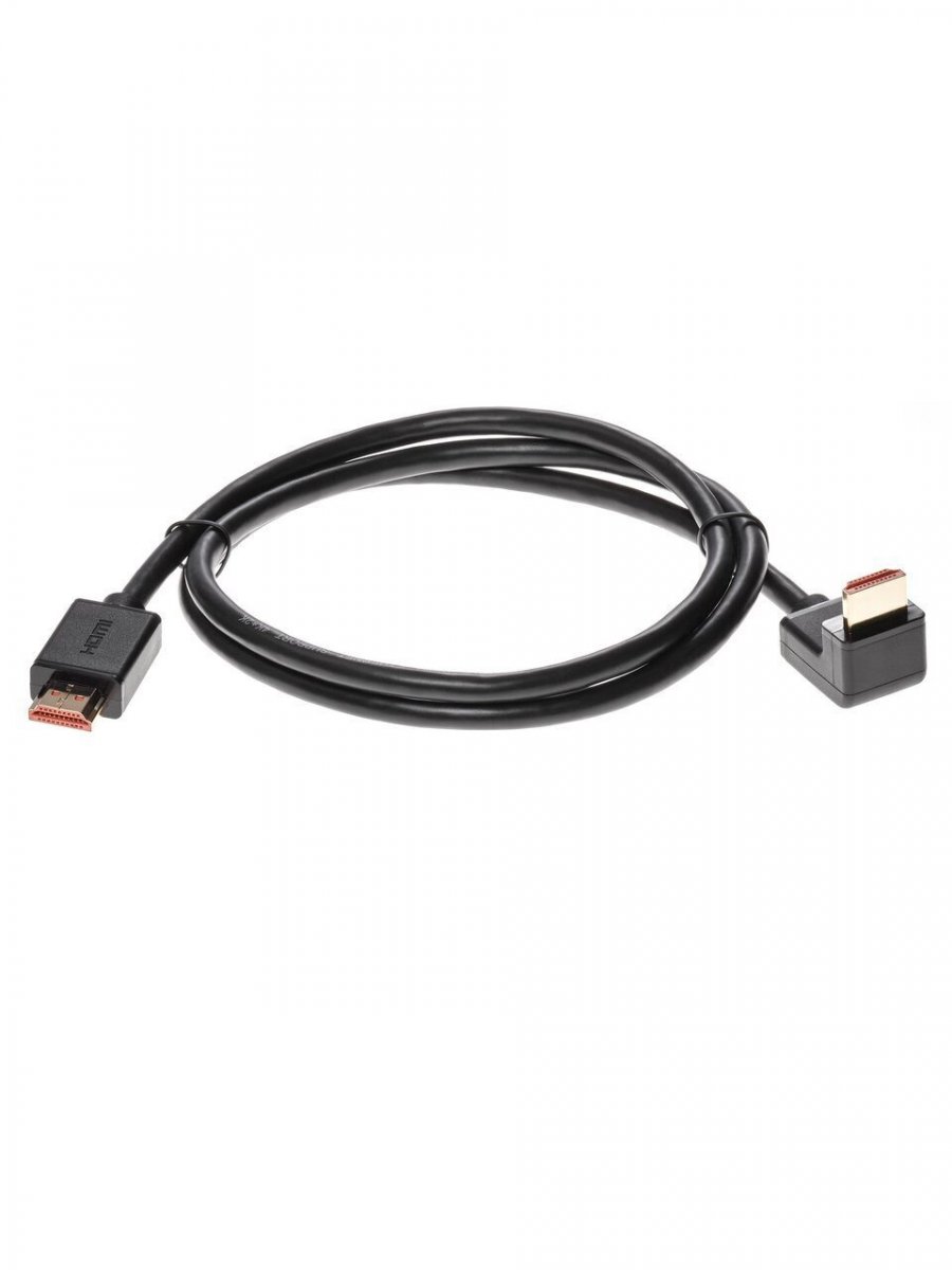 Кабель HDMI---HDMI ver 2.0 угловой коннектор 90град  1м,Telecom <TCG225-1M>