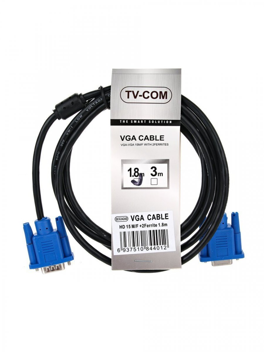 Кабель удлинительный SVGA (15m/15f) 1.8m 2 фильтра TV