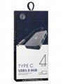 Кабель-концентратор USB 3.1 Type-Cm to 4 port USB3.0(f)  Aluminum Shell VCOM <DH310B>