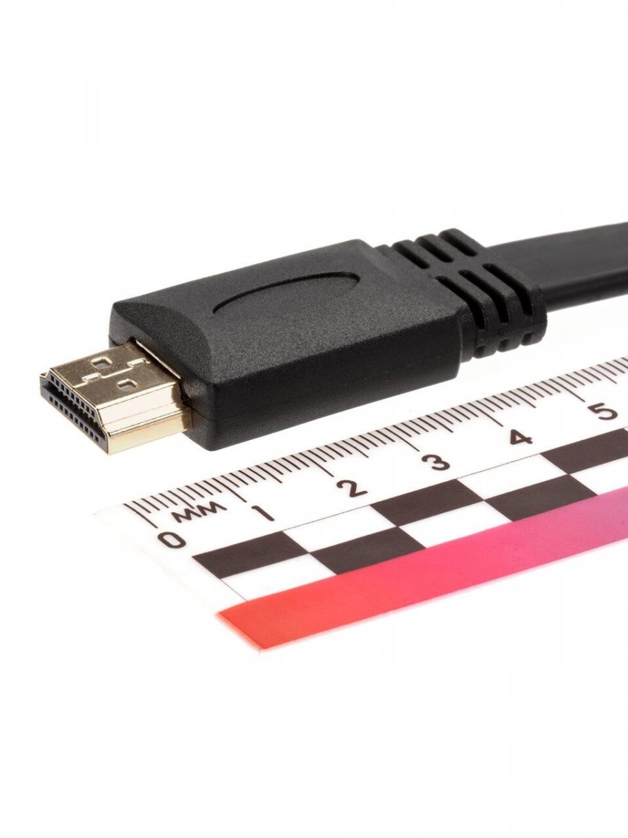 Кабель HDMI 19M/M ,плоский,ver. 2.0, 4K@60 Hz 1m VCOM <CG522F-1M>