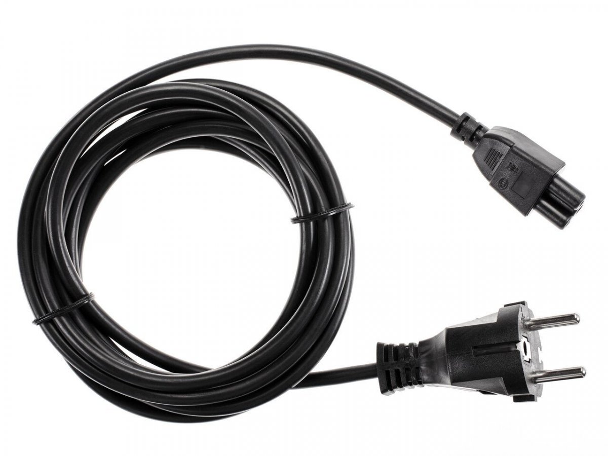 Кабель питания для ноутбуков 3m, 3-pin, с заземлением, 220V (Европейский стандарт)