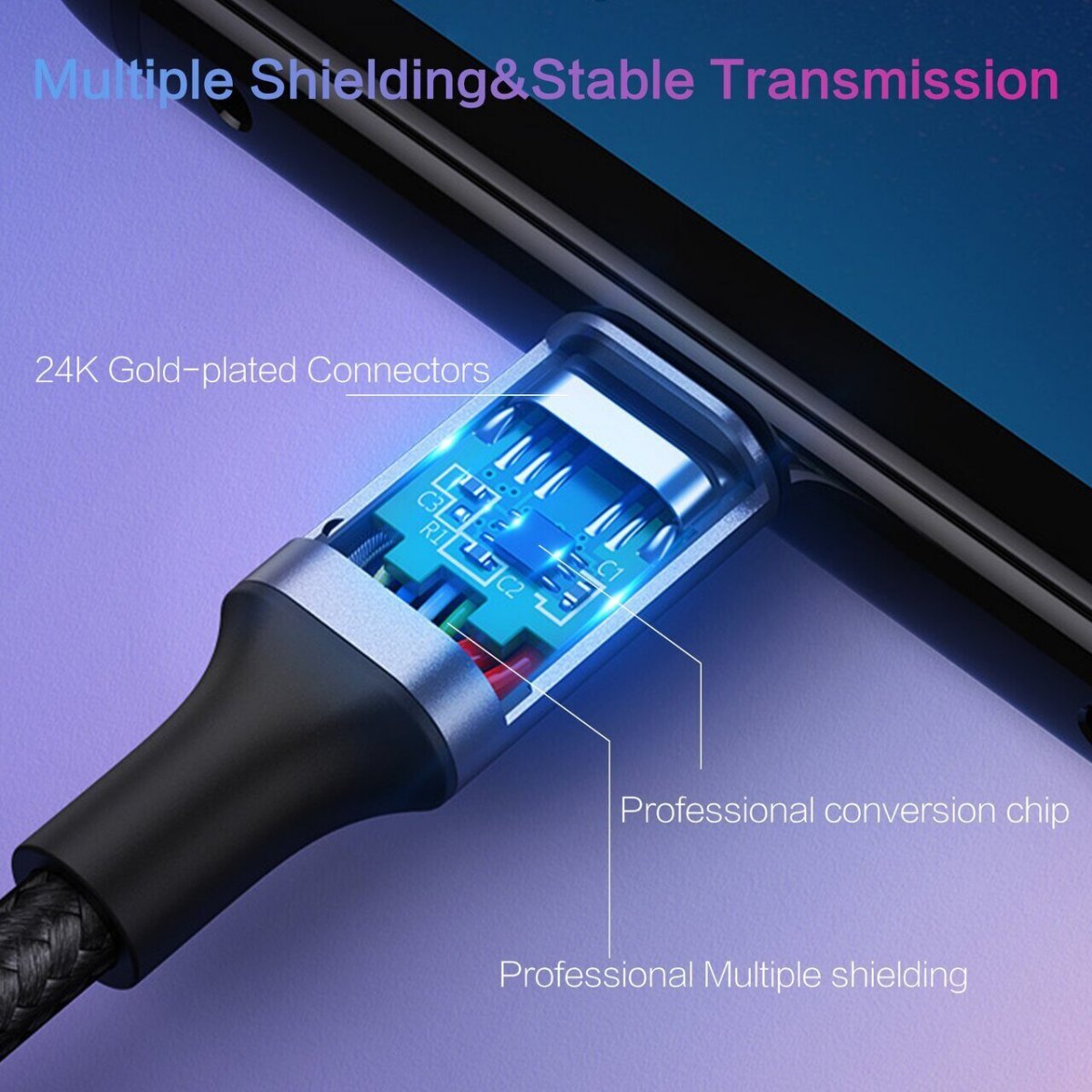 Кабель-адаптер USB 3.1 Type-Cm to DP(f) 3840x2160@60Hz, 0.2m VCOM <CU422M>