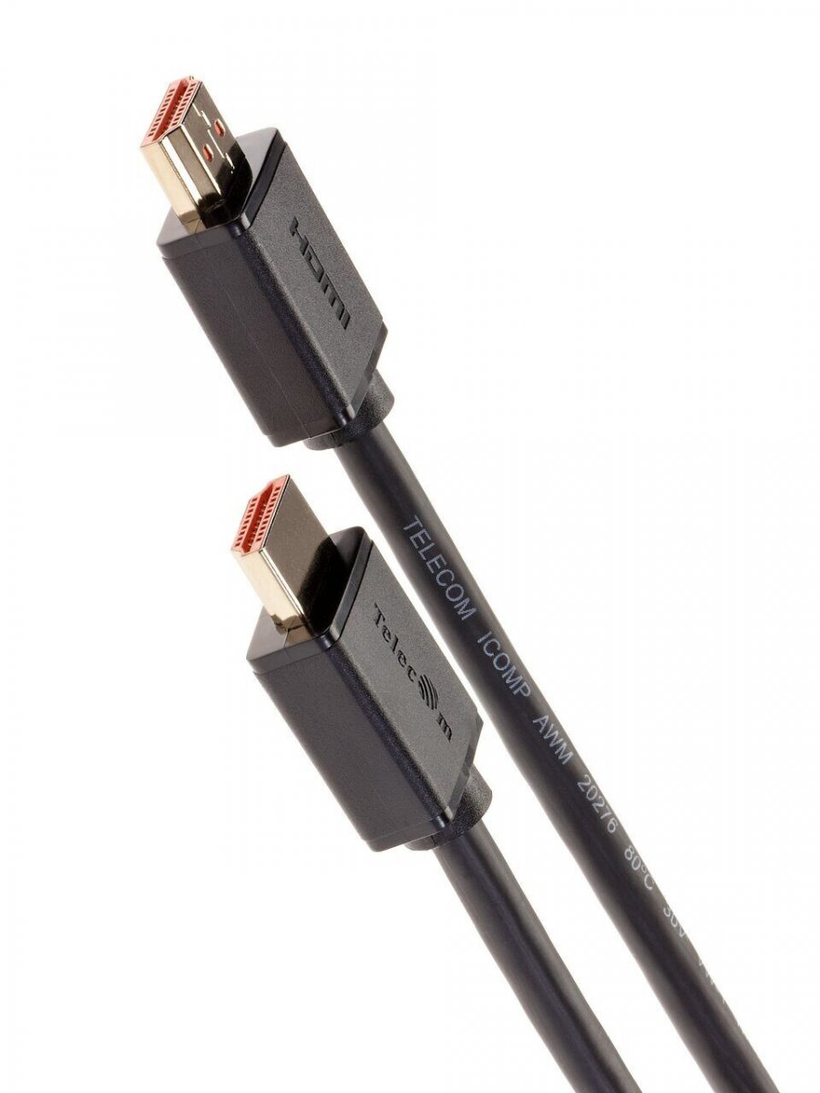 Кабель HDMI-19M --- HDMI-19M ver 2.0+3D/Ethernet ,5m, 2 фильтраTelecom <TCG215F-5M>