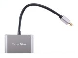 Кабель-переходник Mini DisplayPort (M) -> HDMI (F)+VGA (F) 4K@30Hz Alum Grey Telecom (TA6080)