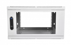 Шкаф телекоммуникационный настенный 6U (600 × 480) дверь стекло