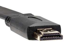 Кабель HDMI 19M/M ,плоский,ver. 2.0, 4K@60 Hz 1m VCOM 