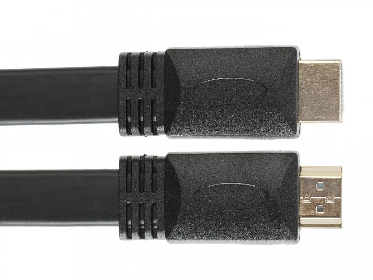 Кабель HDMI 19M/M ,плоский,ver. 2.0, 4K@60 Hz 1m VCOM <CG522F-1M>