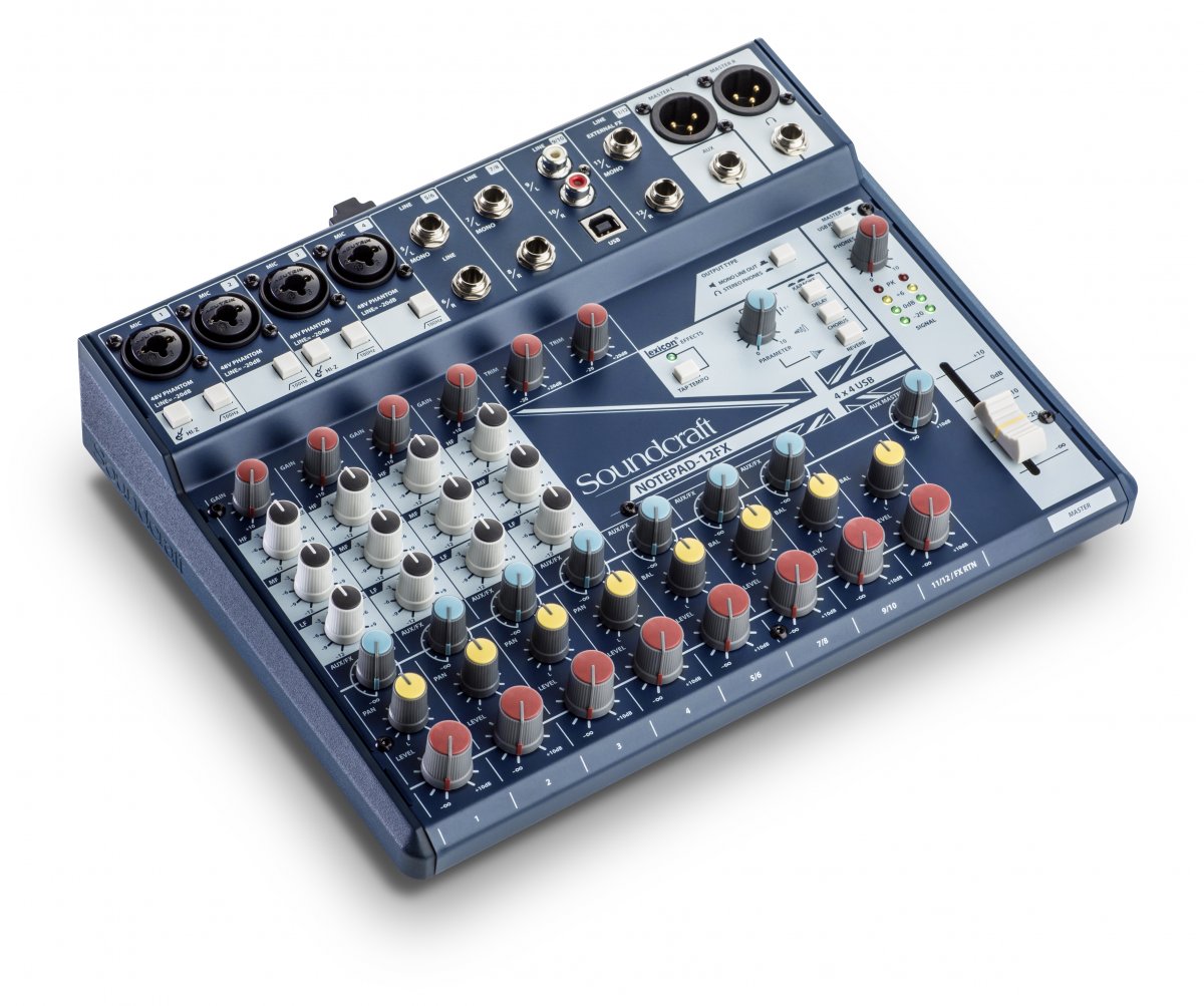 Аналоговый микшерный пульт малого формата Soundcraft Notepad-12FX