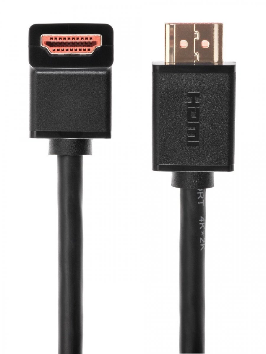 Кабель HDMI---HDMI ver 2.0 угловой коннектор 90град  3м,Telecom <TCG225-3M>