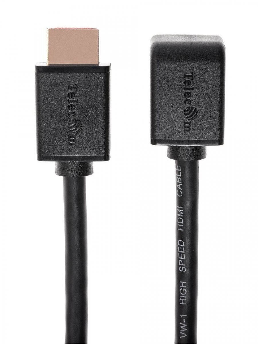 Кабель HDMI---HDMI ver 2.0 угловой коннектор 90град  1м,Telecom <TCG225-1M>