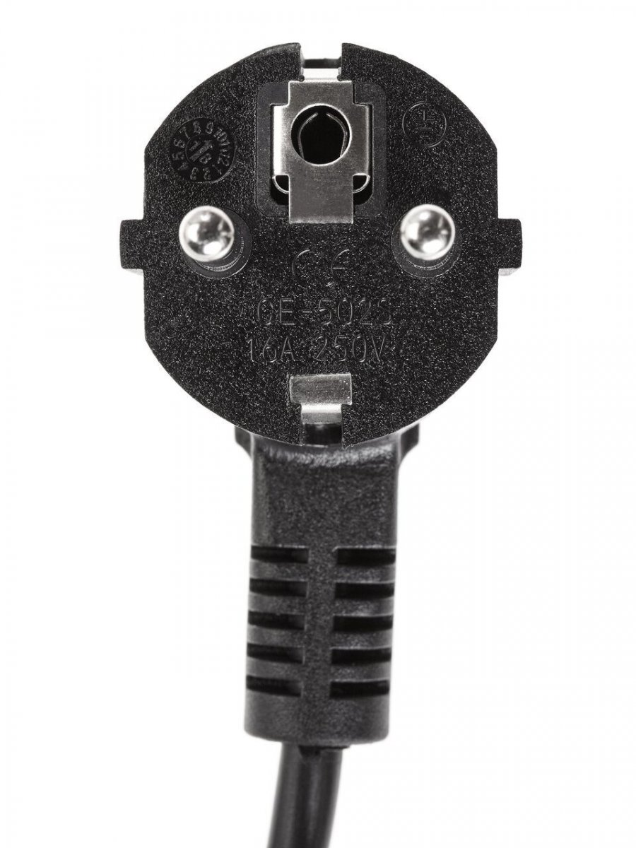 Кабель компьютер - розетка  угловой  220V 1.8м (Европейский стандарт)  TP021DA-1.8-BK