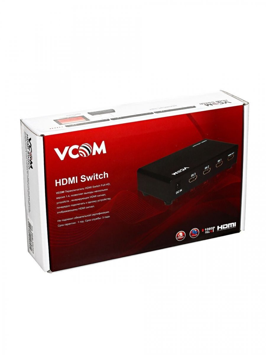 Переключатель HDMI 1.4V 5=>1 VCOM