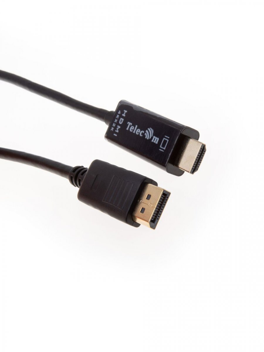 Кабель-переходник DisplayPort M to HDMI M 4K@30Hz 1.8m Telecom <TA811-1.8M>