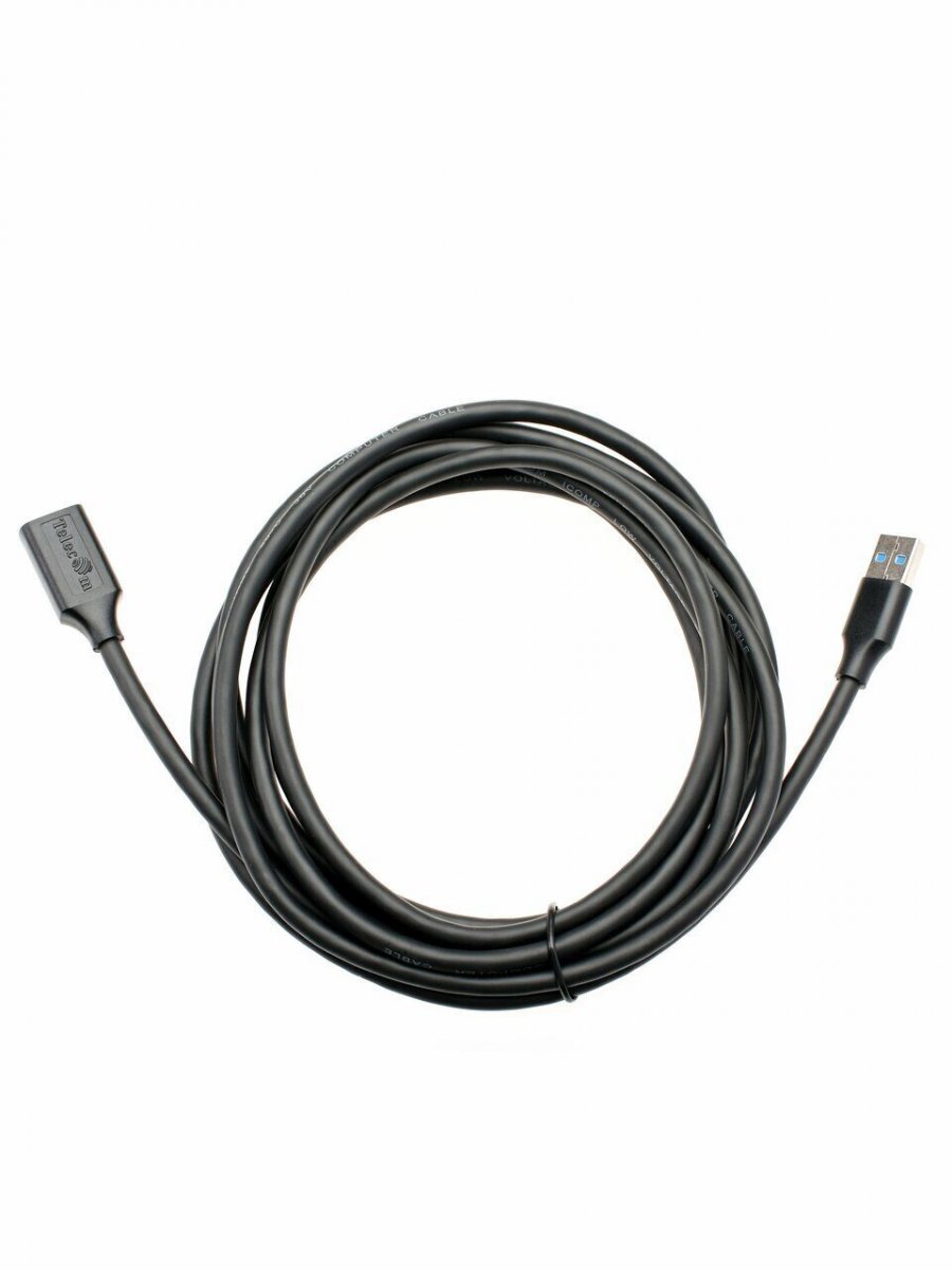 Кабель удлинительный USB3.0 Am-Af 0.5m Telecom черный (TUS708-3M)