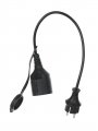 Кабель удлинительный евростандарт 0,3m, защита от пыли и влаги IP44 VCOM