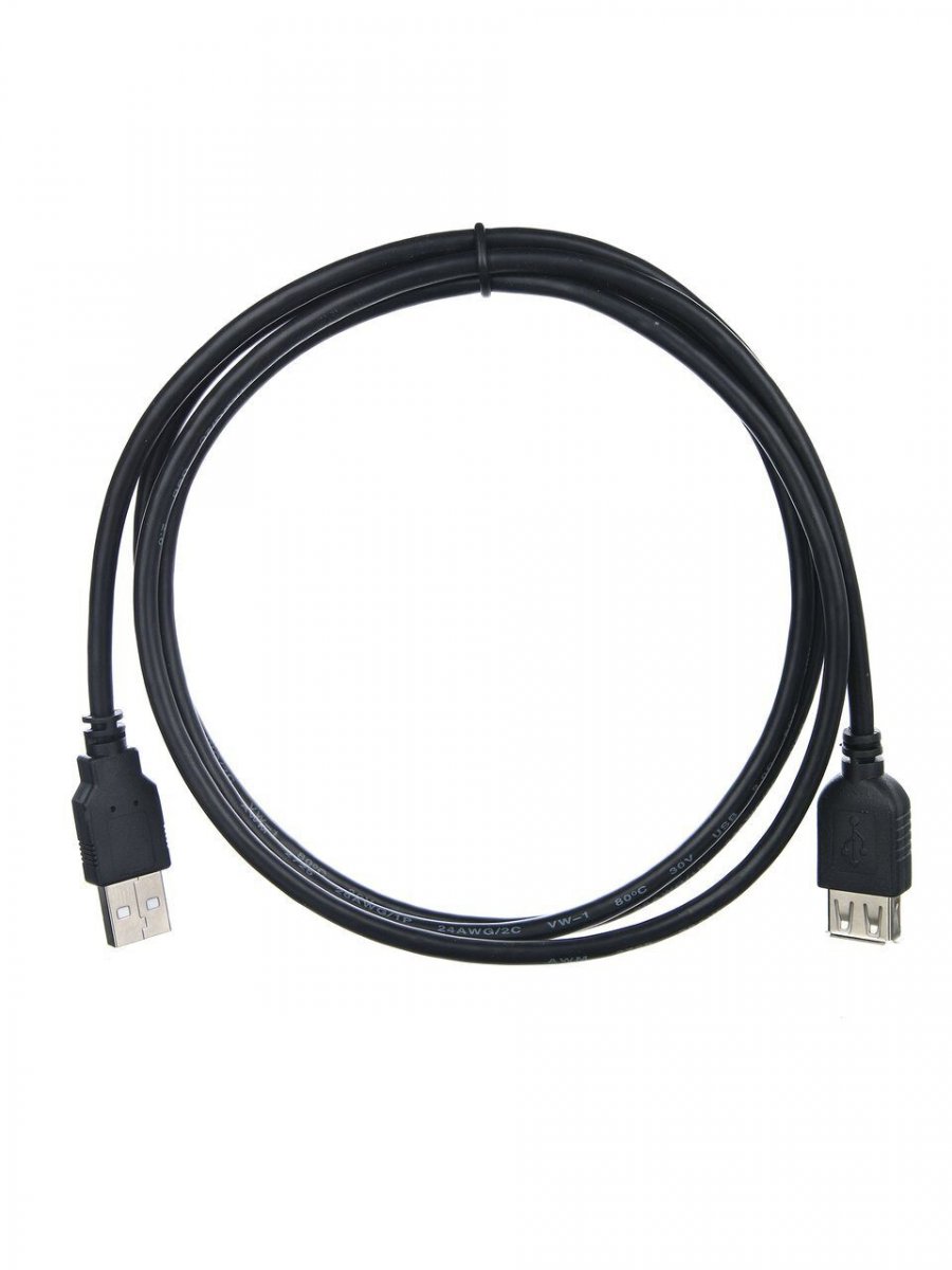 Кабель удлинительный TELECOM USB2.0 <Am-->Af> 1,5 м черный <TUS6990-1.5M>
