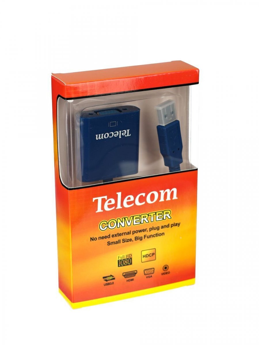 Адаптер USB 3.0 Am to VGA(f) Telecom <TA710>