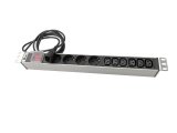 Блок розеток Rem-10 с выкл., 4 Sсhuko, 6 IEC 60320 C13, 10 A, алюм., шнур 1,8 м. IEC 60320 C14